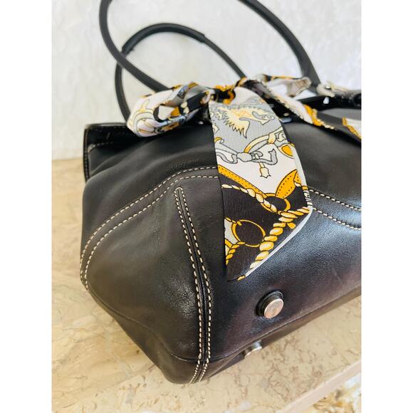 Vtg Coach SOHO black Leather satchel Shoulder bag HandBag 9636 - Picture 8 of 11